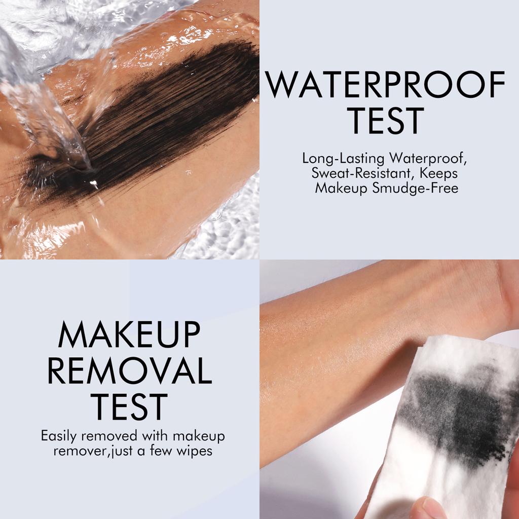 Густая водостойкая черная подкручивающая тушь для ресниц в серебристом тюбике с шелковыми волокнами для макияжа глаз