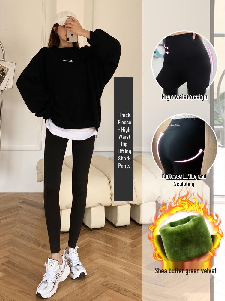 Женские леггинсы для йоги с высокой талией и контролем живота - Летние и весенние бархатные в стиле Барби