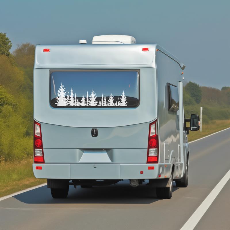 Forest&Trees Car Windows Door Stickers,Waterproof Die Cut Camper Caravan Vans Decor Decaos Vinyl Tunning Accessories