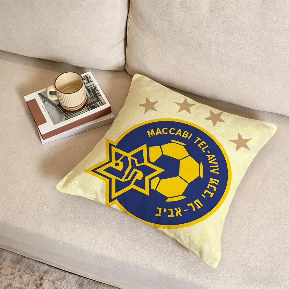P Maccabi Tel Avivs Cushion Cover fabric soft furnishingPillowcase cushion cover sofa pillow home decoration