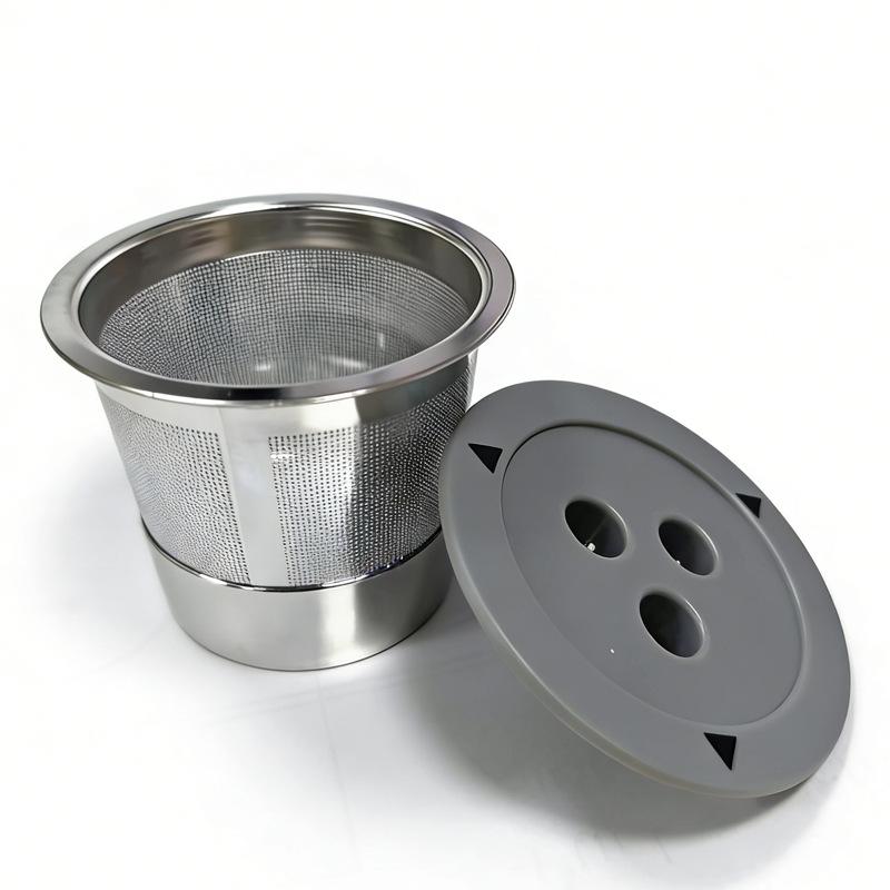 JUSTINLAU Reusable Stainless Steel K Cups Coffee Pod Filters for Ninja CFP201 CFP301 Dual Brew Pro Coffee Machine Barista Tools