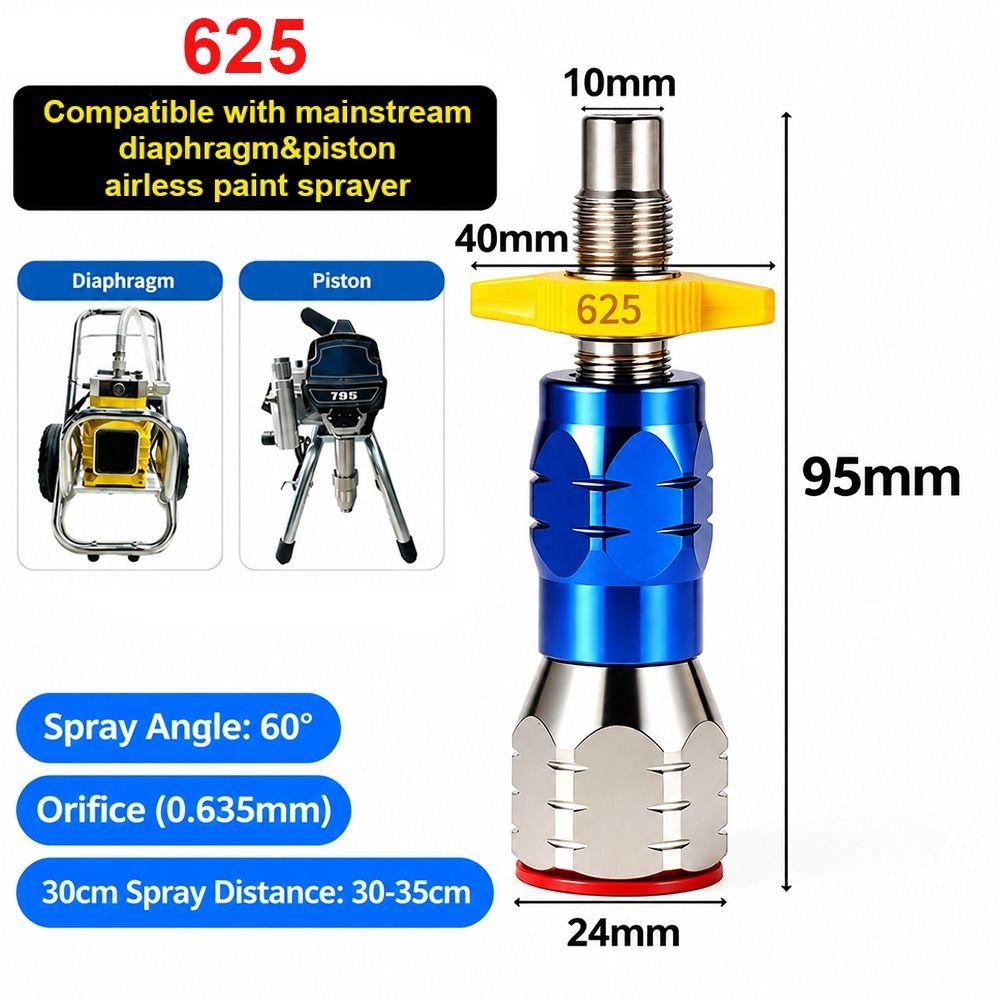 Stainless Steel Quick Connect Spray Tip Spiral Paint Sprayer Accessory for Diaphragm/Piston Type