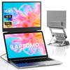 Laptomo Z1 Dual Monitor Inch Mobile Display IPS FHD 1080P Foldable Monitor for Portable Monitor Expansion Lightweight with Compatible with Inch Single