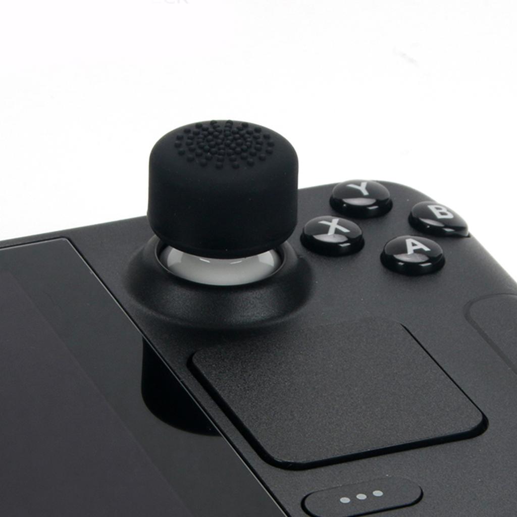 8Pieces Analog Stick Joystick Controller Black Thumb Grips for Steam Deck Controller Joystick Grips