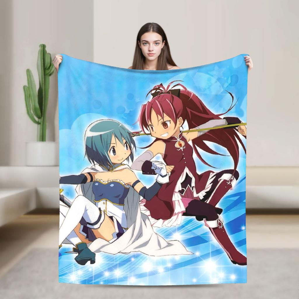 Mahou Shoujo Puellas Magis Madokas Magicas Blankets Sayaka Miki Flannel Awesome Warm Throw Blanket for Coverlet Textile Decor