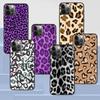 Чехол с леопардовым принтом для Apple Iphone 14 11 13 12 Pro Max Xr 7 8 +Se 2020 Xs 6 6s Plus 5 5S модный черный силиконовый чехол для телефона