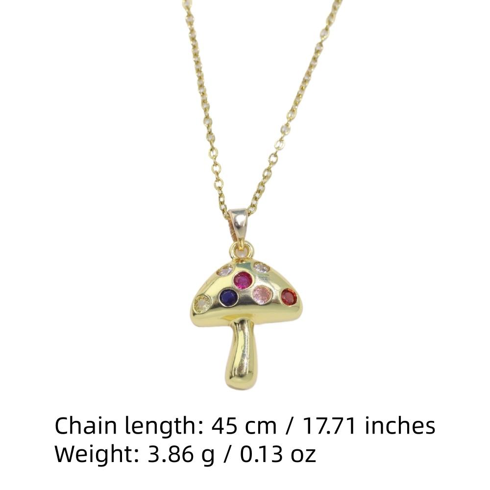 Простые подвески в виде грибов, ожерелья для женщин, модное циркониевое ожерелье, свадебные украшения, аксессуары