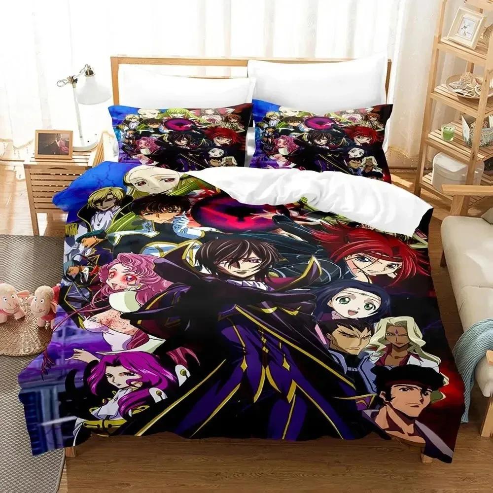 Аниме GEASS CC. Комплект постельного белья CODE Пододеяльник Постельный комплект Одеяло Чехол Наволочка Одеяло King Queen Size Комплект постельного белья для мальчиков и взрослых