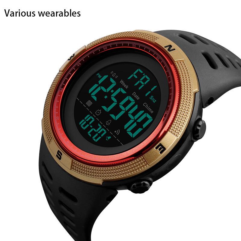 Outdoor Fashionable Luminous Sports Electronic Watch Multifunctional Personalized Luminous Men's Student Watch Waterproof Watch
