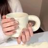 Pure Hand-made Phototherapy Nail Art Champagne Milk Coffee Wear Nail Finished Product Reused Nail Art Patch To Show Whiteness