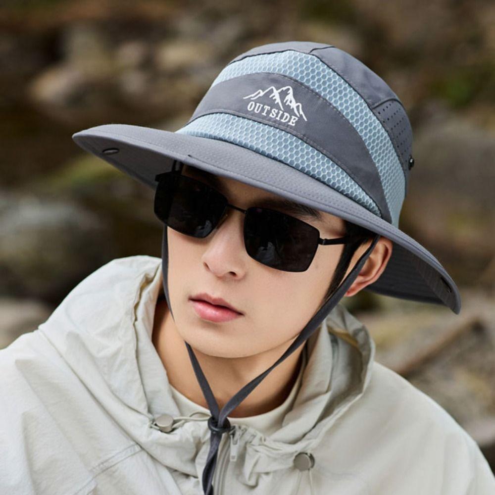 Quick-dry Folding Bucket Hat Nylon Sun Hat Casual Hiking Cap Travel