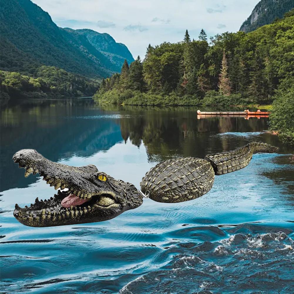 Смола Крокодил Водный Декор Поплавок Аллигатор Крокодил Бассейн Садовые Украшения Крокодил Моделирование I4A5