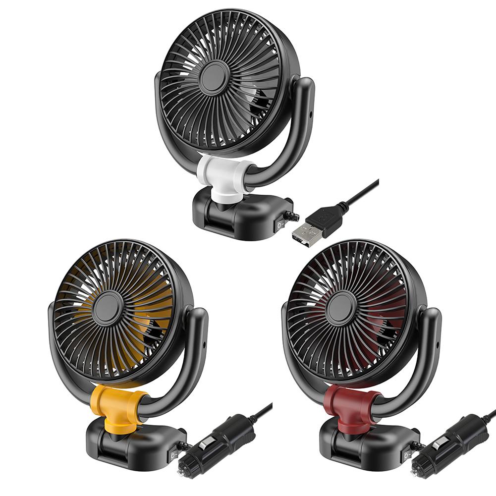 5 В/12 В/24 В мощный вентилятор для автомобиля, вращающийся на 360 градусов, вентилятор охлаждения приборной панели, малошумный вентилятор для приборной панели автомобиля, летние автомобильные аксессуары