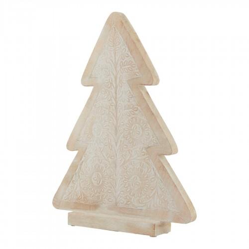 Hill Interiors White Wash Collection Wooden Patterned Tree Decoration