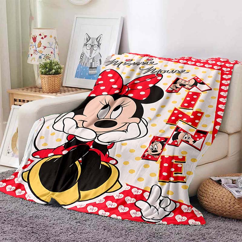 17 Styles Minnie Mickey Mouse Cartoon Print Blanket for Soft Flannel Throw Fluffy Sofa Bed Home Travel Camping Picnic