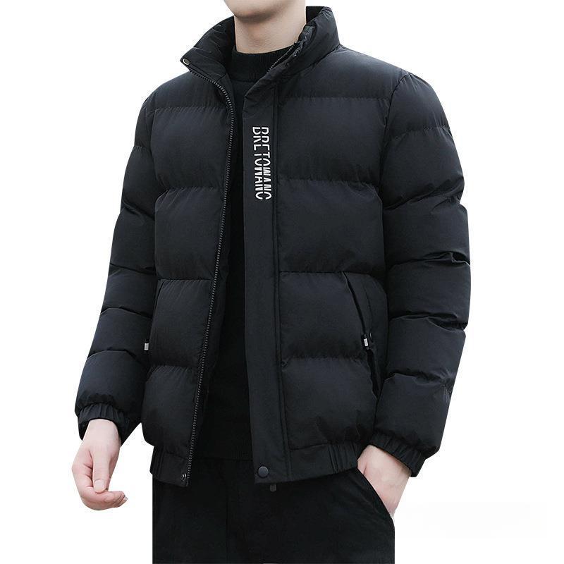 Winter Men's Cotton Jacket New Trendy Korean Style Stand Collar Short Casual Stylish Cotton Coat