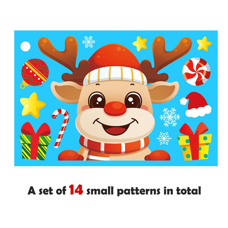 1 комплект рождественских электростатических наклеек на окна в виде снежинок для детской комнаты, рождественские украшения, наклейки на новогодние обои