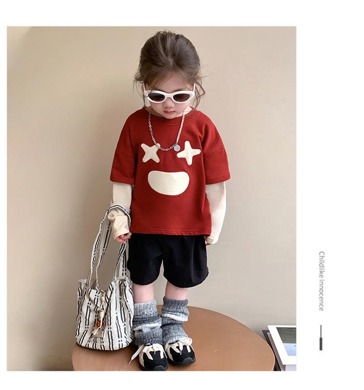 Стильный свитшот «двойка» для девочек на весну и осень 2025 года