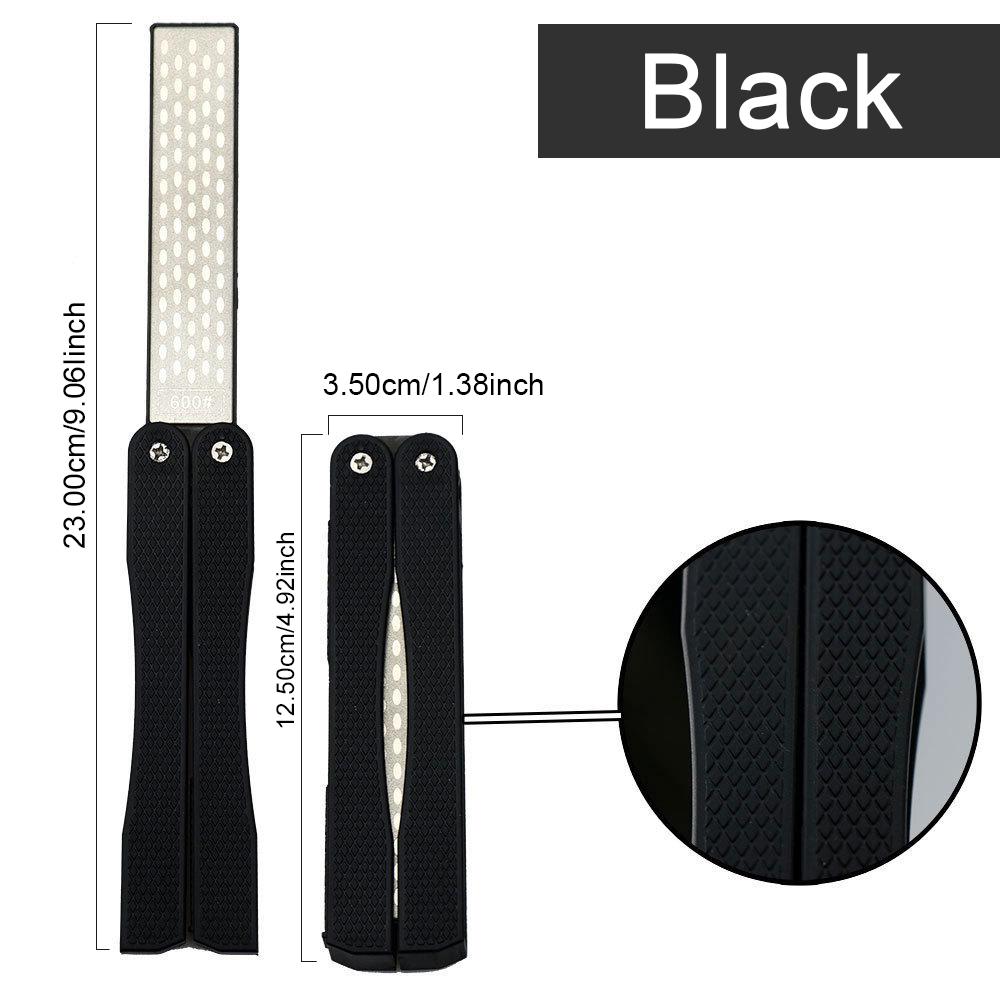 Алмазная точилка для ножей 400/600 грит Двусторонняя точилка для ножей, топоров, сверл, карманных складных ножей, садовых инструментов