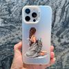 Young Girl Pattern Phone Case for iPhone 13 Mini 14 15 16 Plus Pro Max 11 12 Pro Max Shockproof Matte Laser Fashion Back Covers