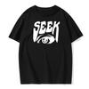 Футболки с принтом Seek Anticipated Gaze для мужчин, мягкие свободные футболки, дышащие летние уличные футболки в стиле хип-хоп, свободные футболки из хлопка
