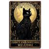Retro Cat Coffee Metal Tin Sign Vintage Kitchen Signs Wall Decor Because Murder Is Wrong Funny Signs Bar Decorations Art Poster