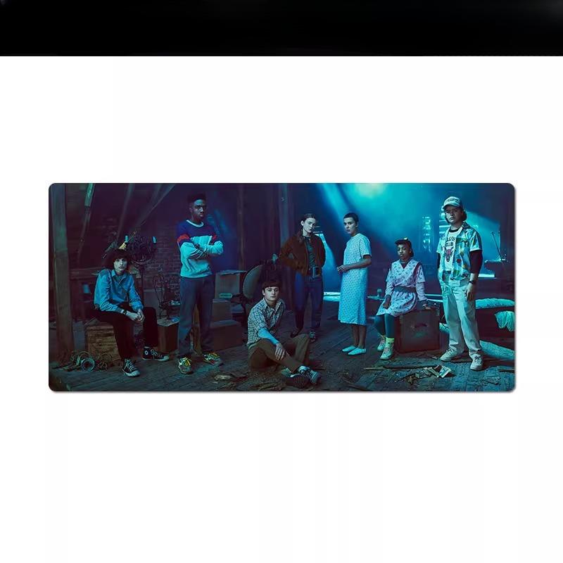 Новый Креативный Коврик для Мыши Большого Размера с Печатью High Definition, Коврик для Клавиатуры, Нескользящий и Устойчивый к Загрязнениям, Периферия Stranger Things