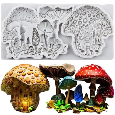 Силиконовые формы для грибов Форма для мастики в виде грибов Инструменты для украшения торта Топпер для кекса Конфета Шоколад Форма для гампасты