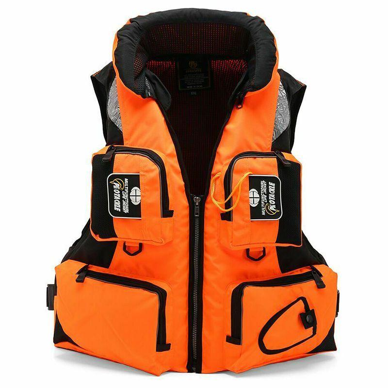 Buoyancy Adult Life Jacket With Detachable Neckline For Sailing And Kayak Safety**