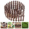 90x5cm Mini Fairy Garden Fence Natural Wood Miniature Picket Fence  Indoor Courtyard