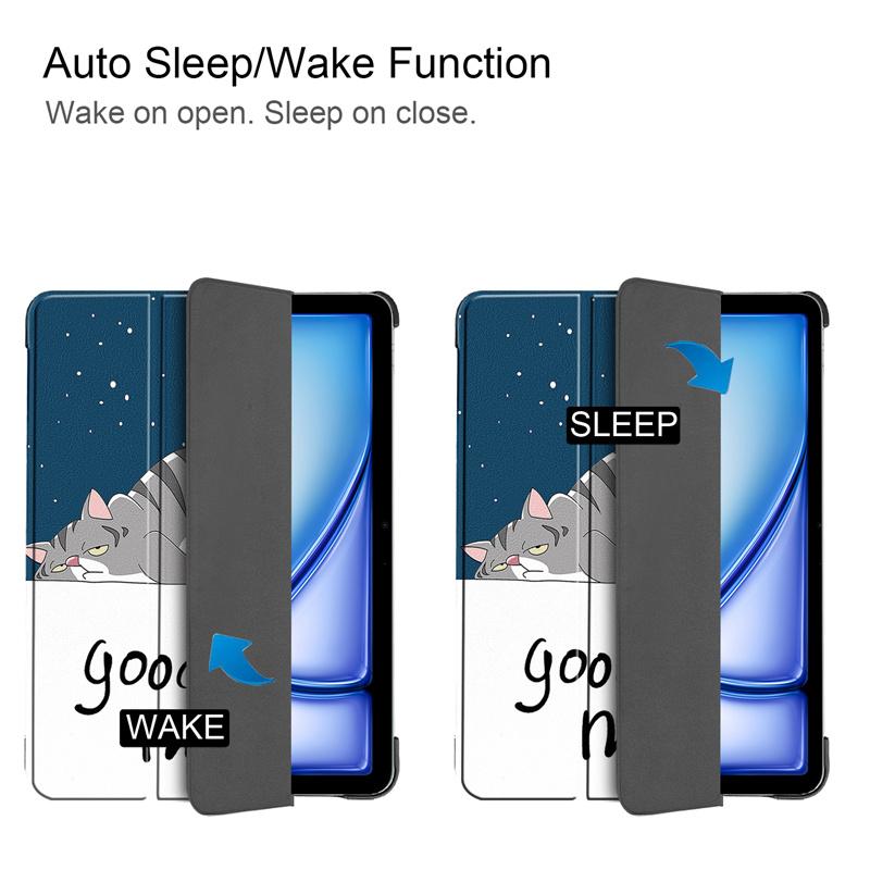 For New IPad Air 13 Inch Case 2024 Tri-Folding Magnetic Stand Cover Coque For IPad Air 13 2024 M2 Cover 13 Inch Auto Wake Up