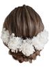 Lomeri Colors Hydrangea and Pearl Hair Ornament Set W9 [Lomeri] [3 Available] Gypsophila, 12-piece (white)