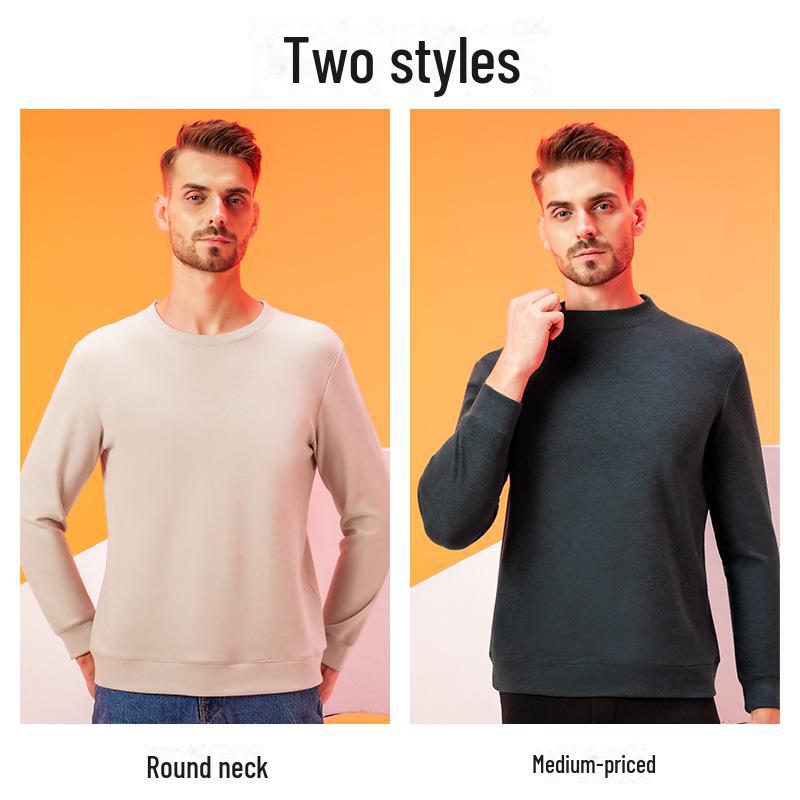 Men's Lyocell Tencel Cashmere Antibacterial Thermal Undershirt Sweater