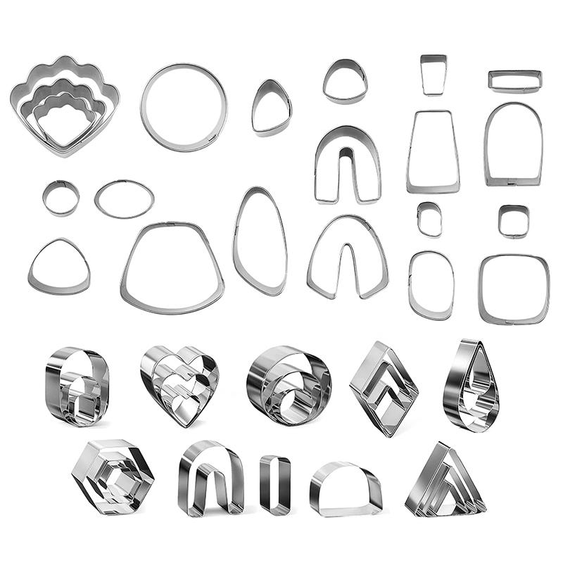 1 набор резаков из полимерной глины для сережек, резак из нержавеющей стали, серьги из глины своими руками