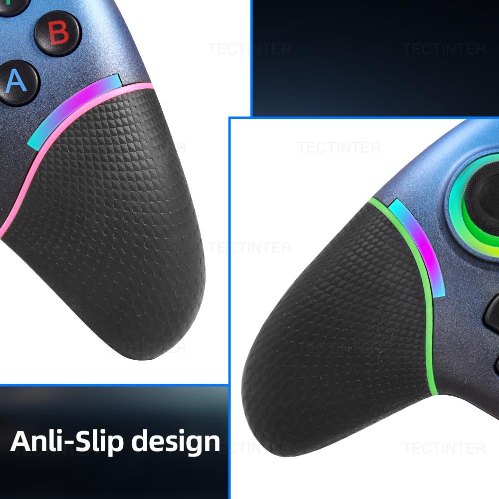 Беспроводной RGB BT Контроллер для Nintendo Switch 1/2/OLED Геймпад для Android Телефона/ПК Джойстик с эффектом Холла с функцией Турбо