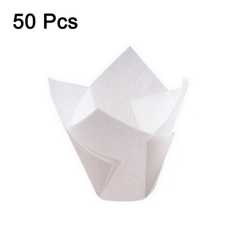 Бумажный формочек для кексов, формочек для выпечки, для свадебных вечеринок, кексов-тюльпанов, бумажных стаканчиков для кексов, маслостойких оберток для тортов