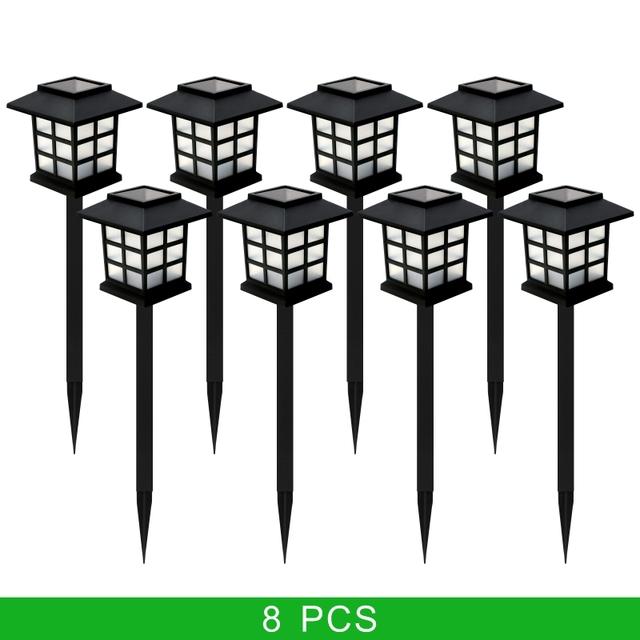 1/2/4/6/8pcs Led Solar Pathway Lights Waterproof Outdoor Solar Lawn Lights for Garden Landscape Path Yard Patio Driveway Walkway