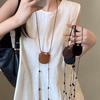 Jewelry Accessories Small Bag Necklace PU Sweater Chain Necklace New Long Necklace