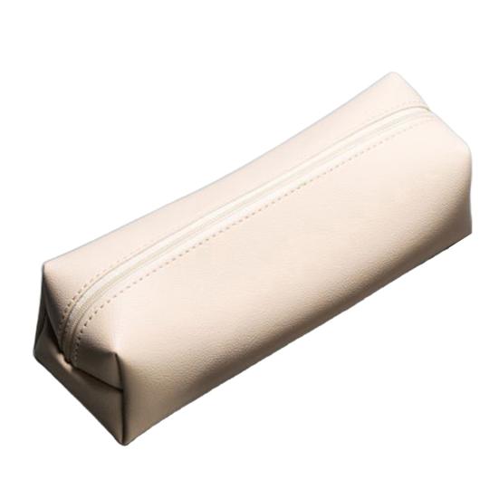 Пенал Прочная сумка-карандаш из искусственной кожи с гладкой молнией Компактная портативная сумка для канцелярских принадлежностей для дома и школы