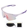 Фотохромные очки для велоспорта на открытом воздухе с поляризацией, защитой от ультрафиолета, ветрозащитные очки для велоспорта, спортивные очки для велоспорта, фиолетовые