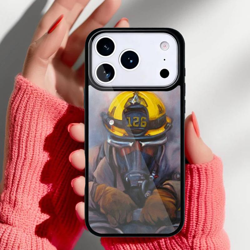 Fireman Firefighter Phone Case for iPhone 17 16 15 14 13 Pro Max Back Cover for 12 11 Pro Coque