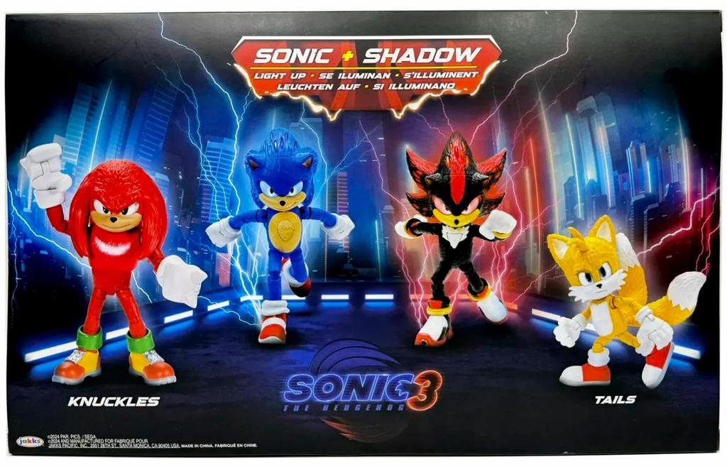 Sonic the Movie Sonic x Shadow TOKYO MISSION Pacific 5 дюймов фигурка 4 шт. Тейлз Наклз Фильм 3 Игра Токийская миссия Товары Кукла Светящаяся Светящаяся