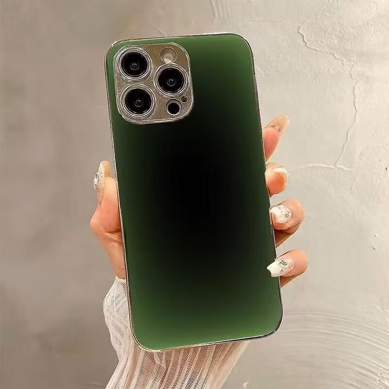 Чехол для телефона "Каменные чернила" Роскошная стеклянная крышка для iPhone 17 Air 16 15 14 13 12 Pro Max Plus Защита камеры Жесткий корпус