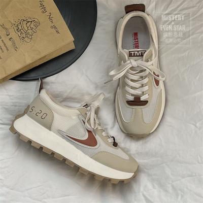 Новинки в тренде, весенние новые кроссовки из дышащей сетки на толстой подошве 886