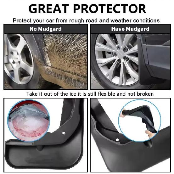 Mud Flaps Fit for Tesla MODEL3 2016-2023 2017 2018 2019 Mudguards Tire Fenders Splash Proof Accessories Wheel Guards 4ps
