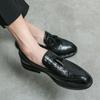 Men Social Casual Shoes Tassel Slip On Pointed Thick Bottom Loafers For Men Driving Moccasins Comfortable Men Wedding Shoes