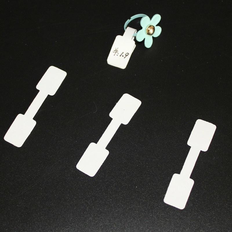 100pcs/bag Blank Price Tags Necklace Ring Jewelry Labels Paper Stickers