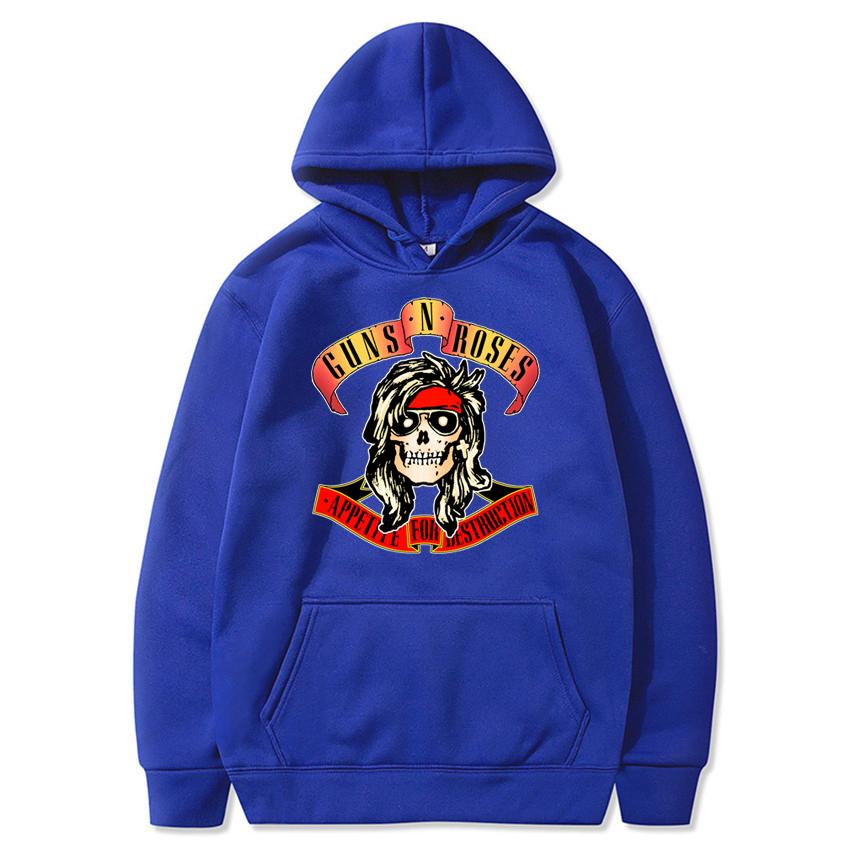 Толстовки с капюшоном Guns N 'Roses, музыкальная хард-рок-группа, уличная одежда с принтом черепа, унисекс, женская мода, толстовки большого размера, пуловер в стиле хип-хоп