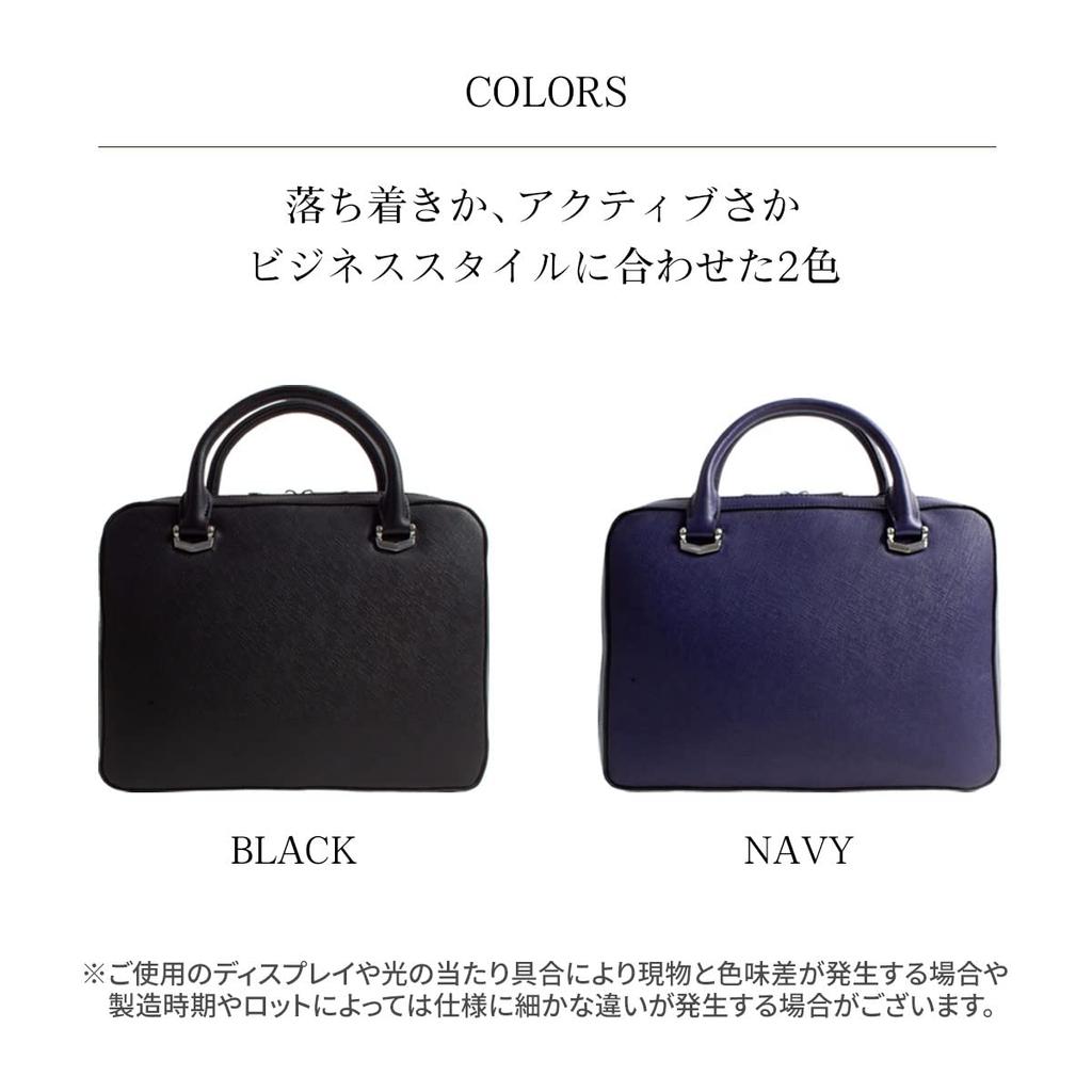 Небольшая деловая сумка Мини-портфель из натуральной кожи Saffiano Leather Легкая компактная минималистичная сумка для хранения планшетных файлов 21 черная [Dom Teporna] Мужская