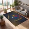 Pittsburgh Steelers Crystal Velvet Rug, Custom Name Text Personalized Non‑Slip Floor Mat for Home Decor Gift